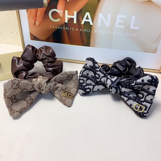 Christian Dior CD Bowknot Decorative Hair Scrunchie