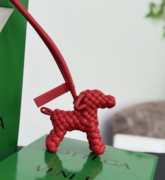 Bottega Veneta BV Hand-Woven Leather Puppy Charm
