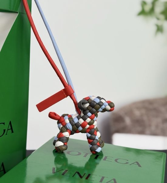 Bottega Veneta BV Woven Puppy Pendant Bag Ornament Accessory