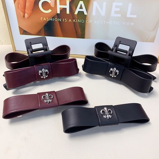 Chrome Hearts Elegant Bow Hair Claw Clip