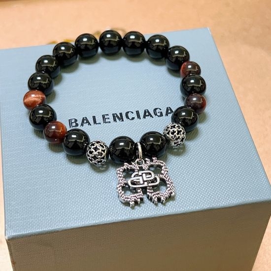 Balenciaga Vintage Agate Beaded Bracelet
