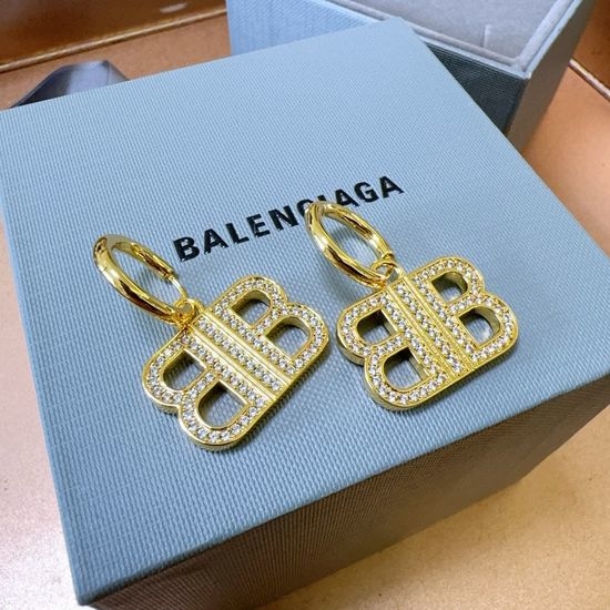 Balenciaga Layered Design Fashion Drop Earrings