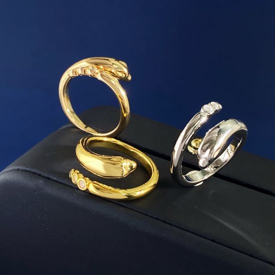 Tiffany & Co. Open Snake Shape Rhinestone Ring