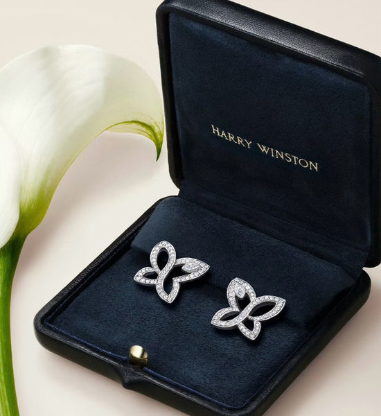 Harry Winston Butterfly Earrings Hypoallergenic Studs