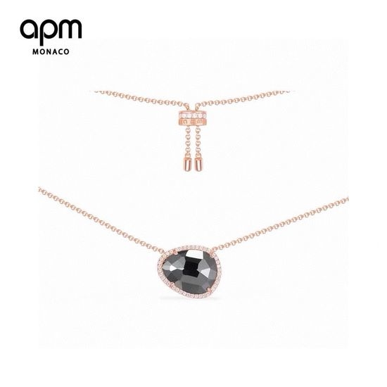 Apm monaco Mother of Pearl Rose Gold Necklace