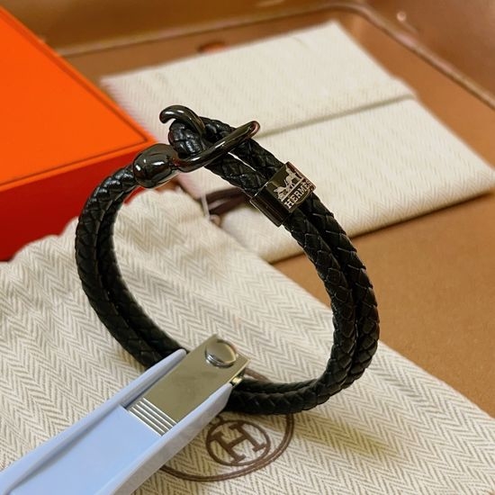 Hermes Handmade Leather Daily Wear Bracelet