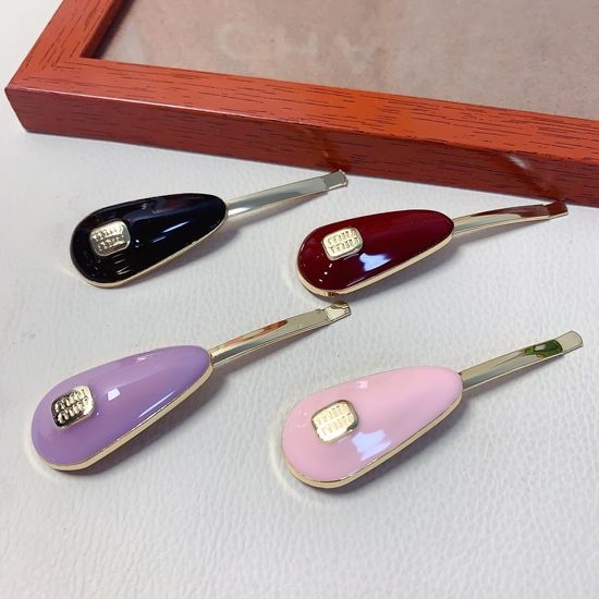 Miu Miu Enamel Straight Hair Barrette Clip