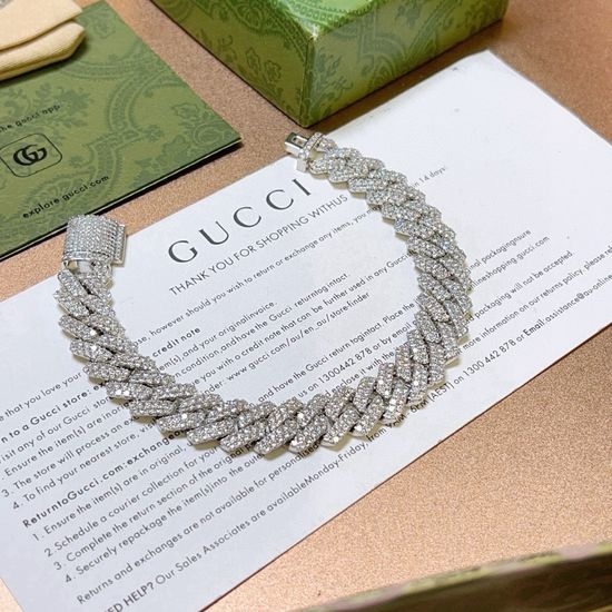 Gucci Full Diamond Luxury Cuban Chain Bracelet