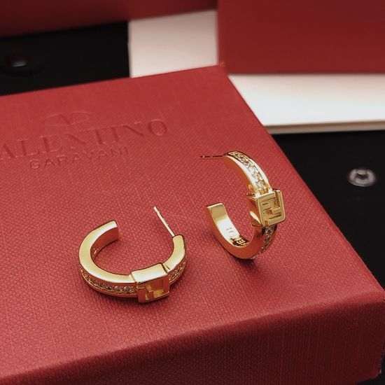 Fendi Mini Ear Hooks Brass Material