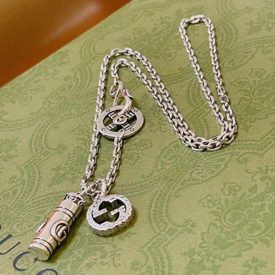 Gucci Classic Key Design Retro Silver Necklace
