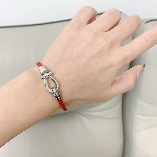 Fred Red Leather Cord Bracelet