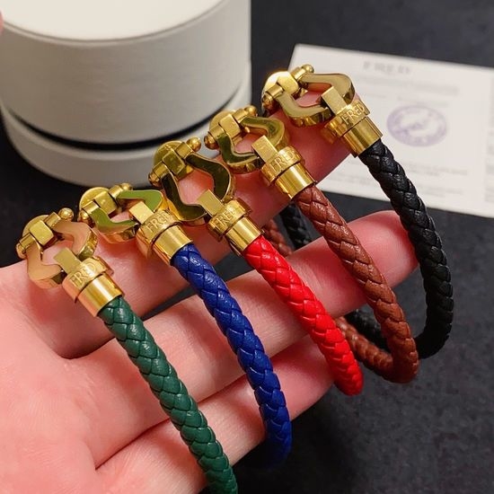 Fred Colorful Leather Cord Bracelet