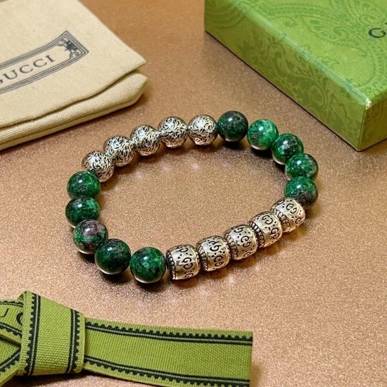 Tiffany & Co. Green Porcelain Stone Vintage Bracelet