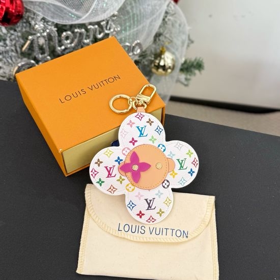 Louis Vuitton LV Sunflower Keychain with Monogram Design
