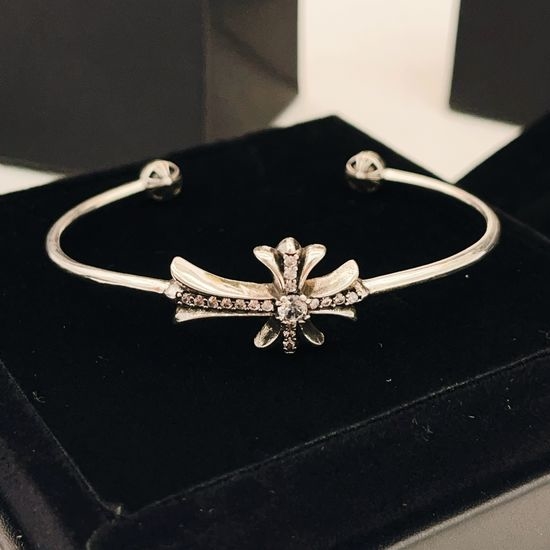 Chrome Hearts Silver Vintage Cross Bracelet