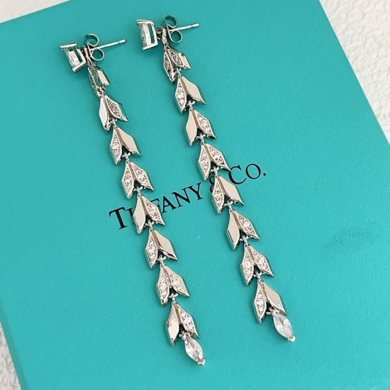 Tiffany & Co. Silver Tassel Leaf Earrings