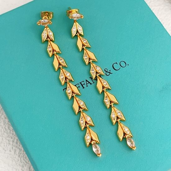 Tiffany & Co. Gold Tassel Leaf Earrings