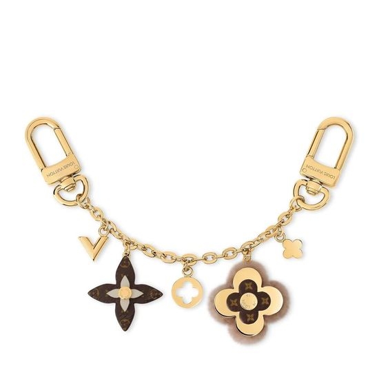 Louis Vuitton LV Metal Fur Trim Keychain Pendant