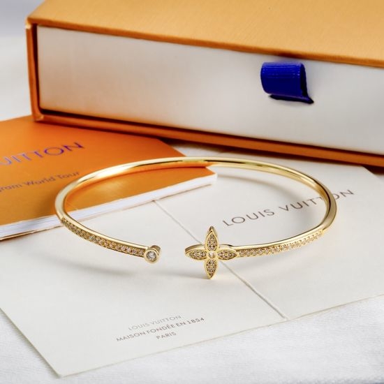 Louis Vuitton LV Diamond Inlaid Open Bangle