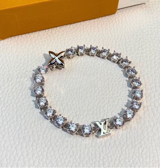 Louis Vuitton LV Crystal Embellished Cross Bracelet