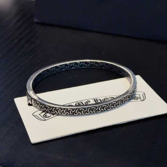 Chrome Hearts Retro Engraved Pattern Bangle