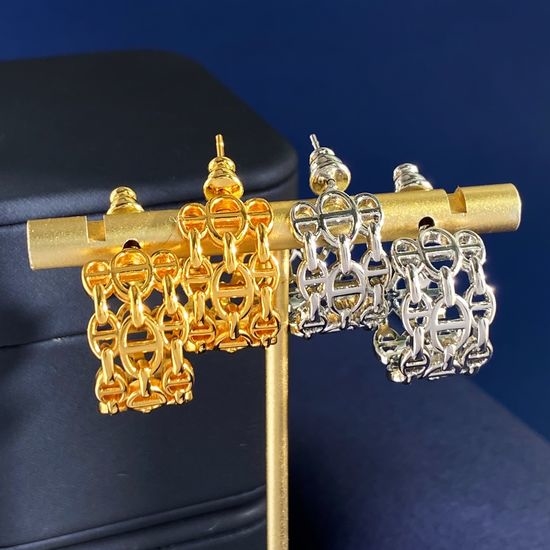 Hermes Polished C-shaped Stud Earrings Set