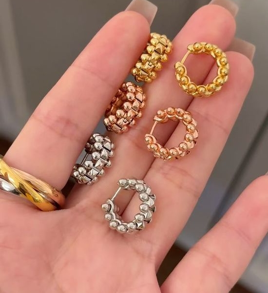 Cartier Sleek Rivet Hoop Earrings