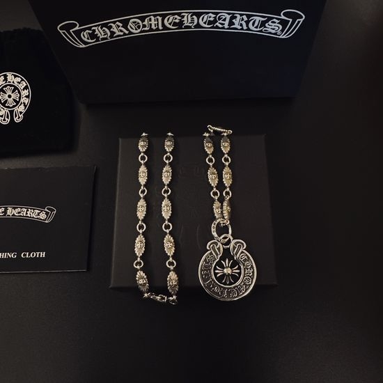 Chrome Hearts Classic Carved Pendant Necklace