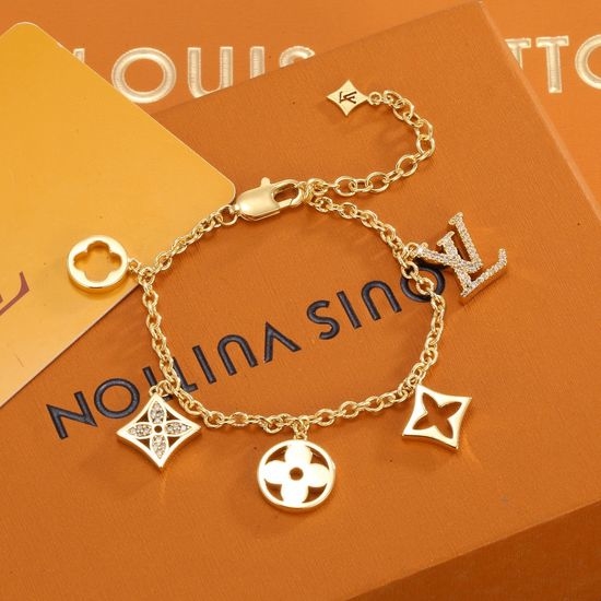 Louis Vuitton LV Classic Letter Engraved Bracelet Versatile Wear