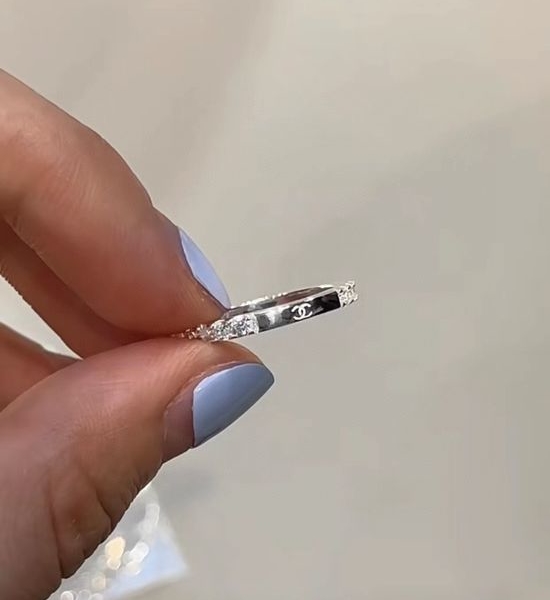 Chanel Vintage Letter Decorated Delicate Ring