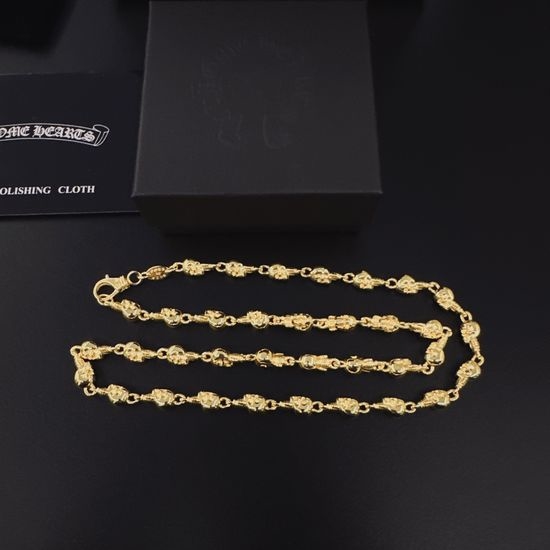 Chrome Hearts Gold Tone Pendant Necklace Jewelry