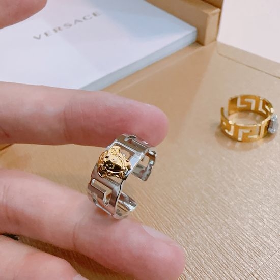 Versace Vintage Adjustable Retro Pattern Ring