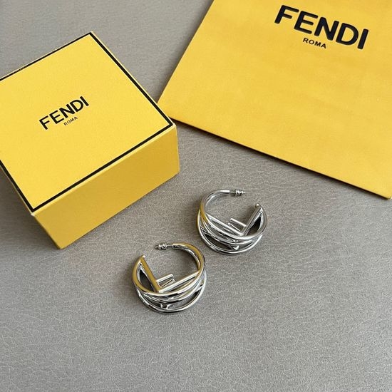 Fendi Exquisite Plain Style Stud Earrings