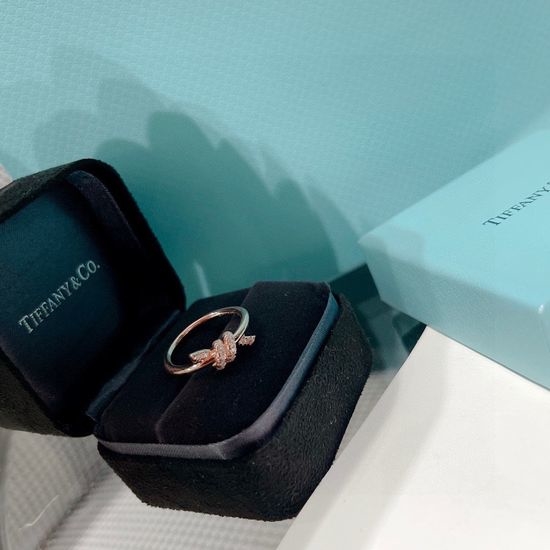 Tiffany & Co. Half Diamond Knot Fashion Ring