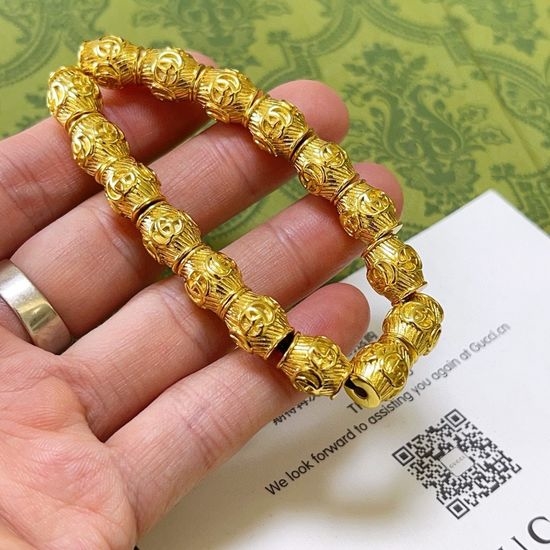 Gucci Gold Beaded Premium Crystal Bracelet