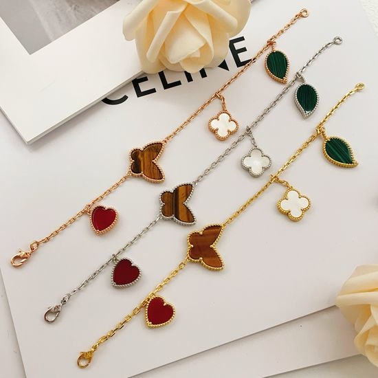 Van Cleef & Arpels VCA Heart Butterfly Design Bracelet