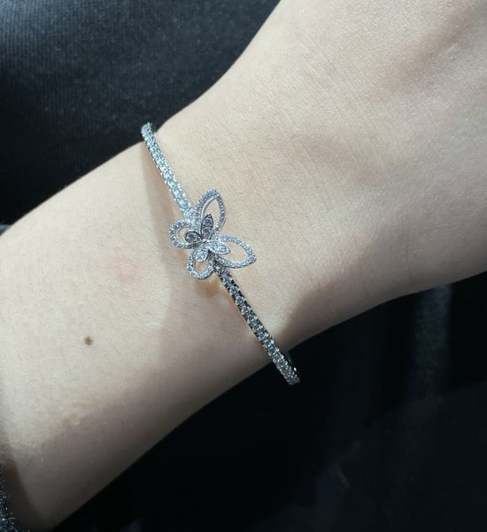 Graff Single Butterfly Zircon Bangle