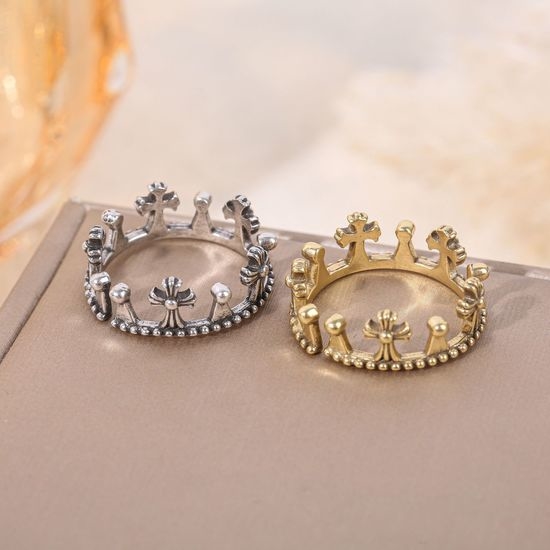 Chrome Hearts Punk Style Adjustable Ring Stylish Fashion Jewelry