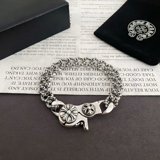 Chrome Hearts Vintage Patterned Lobster Clasp Bracelet