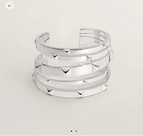 Hermes Wide Rivet Bangle Bracelet