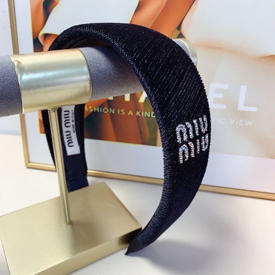 Miu Miu Velvet Wide Headband Classic Elegant Style