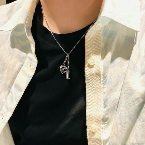 Loewe Classic Interlocking Chain Letter Logo Necklace