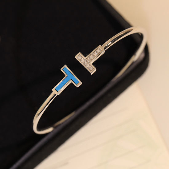 Tiffany & Co. Classic Double T Design Bangle Bracelet