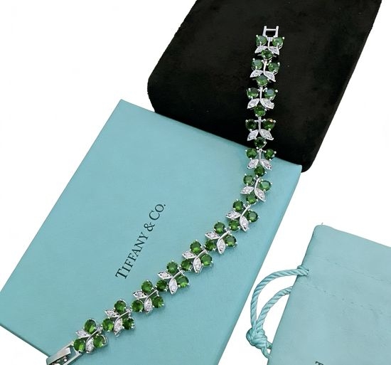 Tiffany & Co. Elegant Crystal Inlaid Bracelet