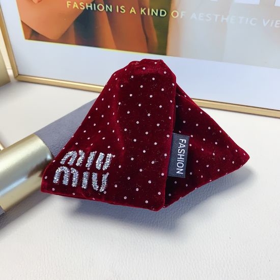 Miu Miu Triangular Velvet Hair Claw