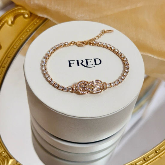 Fred Full Diamond Horseshoe Buckle Bracelet