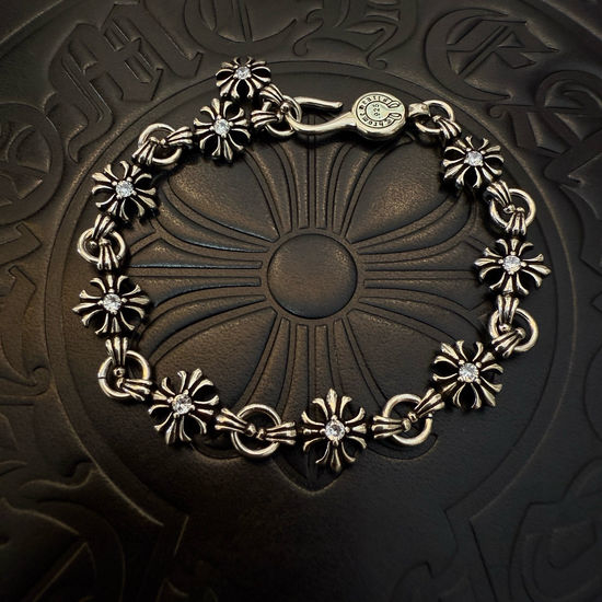 Chrome Hearts Vintage Cross Rhinestone Bracelet