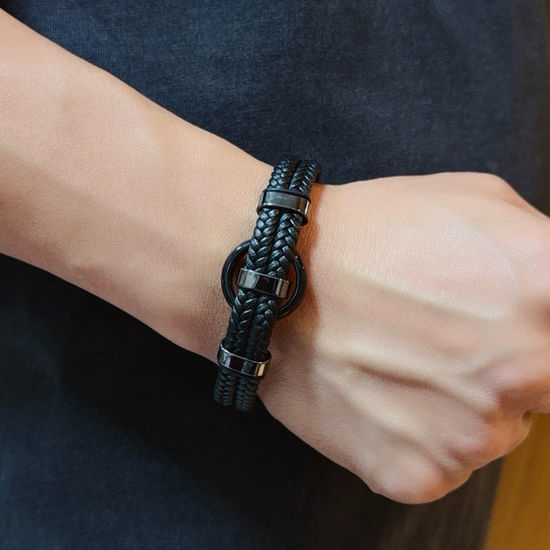 Chrome Hearts Vintage Textured Leather Cord Bracelet