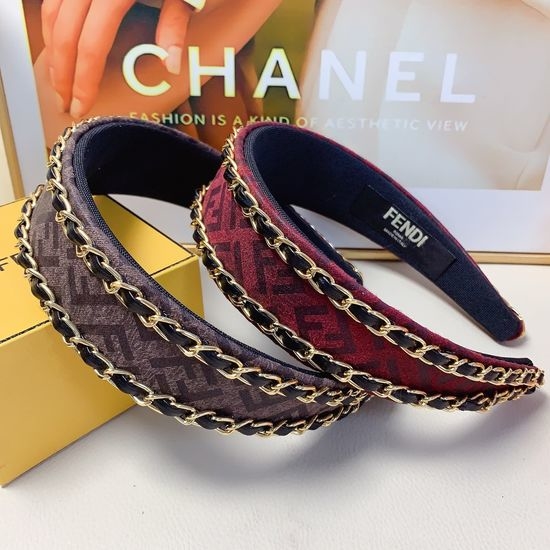 Fendi Chain Hair Hoop Elegant Temperament Accessory