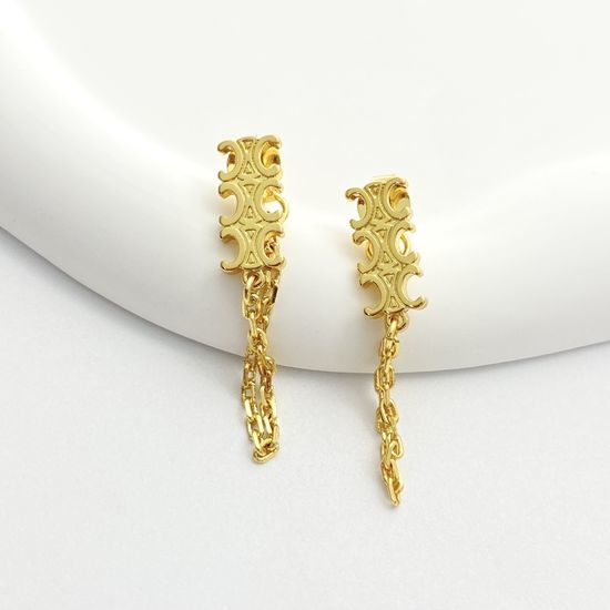 Celine Chain Retro Simple Earrings